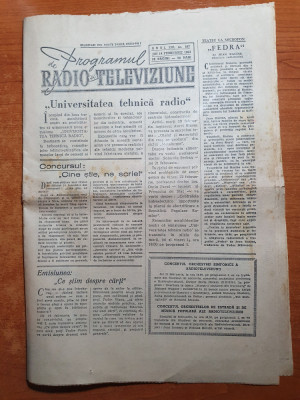 programul radio si televiziune 14 februarie 1963-contine programul 17-23 febr. foto