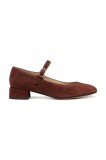 Geox pantofi de piele D FLORETIA culoarea maro, cu toc drept, D46WMA 00021 C7011