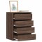 Gossi dulap colt cu sertare stejar maro 60x41x76 cm lemn prelucrat
