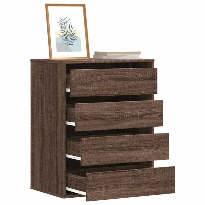 vidaXL Dulap colț cu sertare stejar maro 60x41x76 cm lemn prelucrat 852876