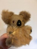 * Jucarie veche Koala, Vintage, blana naturala, 13cm, ochi de sticla