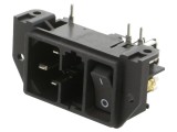 Conector Alimentare AC SCHURTER DD21 C14 10A 125V Soclu Tată THT