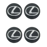 Set 4 capace jante aliaj Lexus, Negru, 62mm