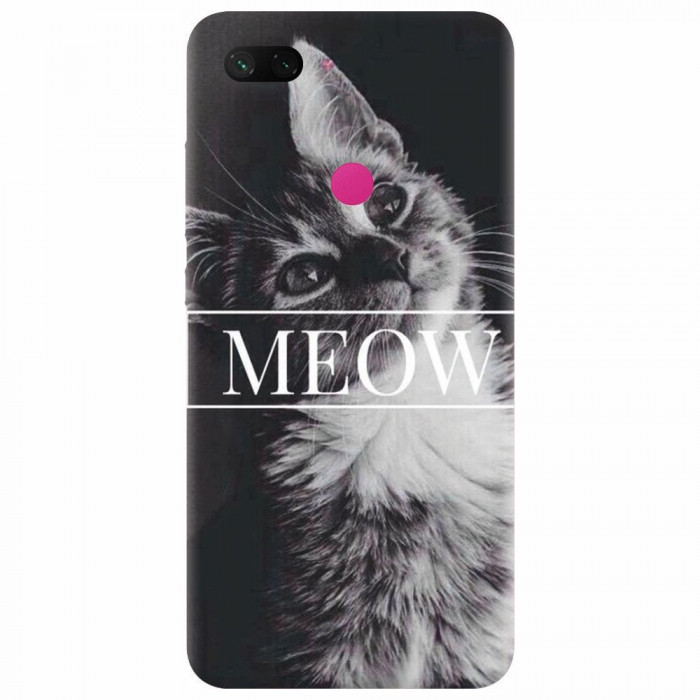 Husa silicon pentru Xiaomi Mi 8 Lite, Meow Cute Cat