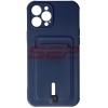 Husa iPhone 12 Pro Max, TPU, Card Holder, Navy