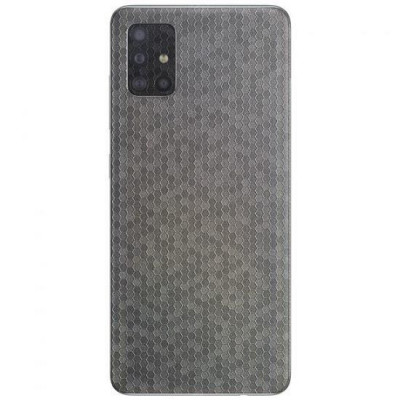 Set Folii Skin Acoperire 360 Compatibile cu Samsung Galaxy A71 (Set 2) - ApcGsm Wraps HoneyComb Gray foto