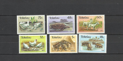 TOKELAU 1986 FAUNA PASARI DOMESTICE PORCI CAPRE TESTOASE foto