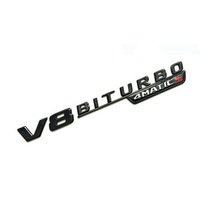 Emblema V8Biturbo 4Matic+, Negru pentru aripa Mercedes foto