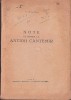 C8366N Note cu privire la Antioh Cantemir de V Mihordea, 1946