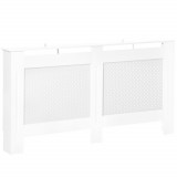 HOMCOM Masca Radiator din Lemn Alb Design Modern pentru Acoperire Calorifer 151.5x82x19cm Decorativ si Functional | Aosom Romania