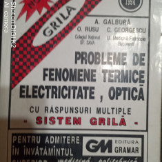 Probleme de fenomene termice,electricitate,optica cu raspunsuri multiple