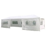 HI Cort de petrecere cu pere?i laterali, alb, 3 x 9 m