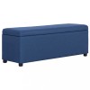 VidaXL Bancă cu compartiment de depozitare albastru, 116 cm, poliester 281321