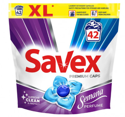 Detergent Savex Super Caps Semana Perfume, 42 spalari foto
