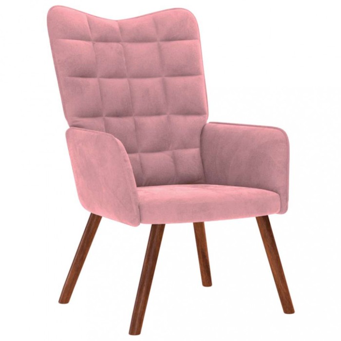 vidaXL Scaun de relaxare, roz, catifea 4016814