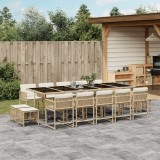 Gossi set mobilier de gradina cu perne, 15 piese, bej, poliratan