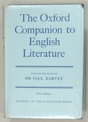 THE OXFORD COMPANION TO ENGLISH LITERATURE by SIR PAUL HARVEY , 1965 foto
