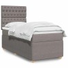 VidaXL Pat box spring cu saltea, gri taupe, 80x200 cm, textil 3291894