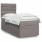 vidaXL Pat box spring cu saltea, gri taupe, 80x200 cm, textil 3291894