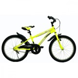 Bicicleta copii TEC Ares, culoare galben, roata 20&quot;, din otel Cod:222031000209