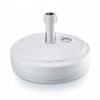 Suport umbrela gradina Prosperplast, rotund, alb, 10 L, 39x13 cm, plastic, baza stabila umbrele soare