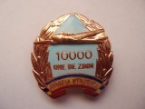 ROMANIA - INSIGNA AVIATIE - AVIATIA UTILITARA 10000 ORE DE ZBOR, RSR, IM1.196