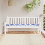 VidaXL Pernă de bancă dungi albastre și albe 180x50x7 cm textil oxford