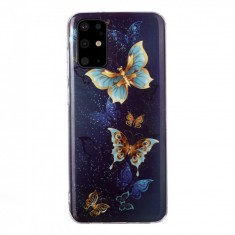 Husa silicon Samsung Galaxy A21s model Golden Butterflies, Silicon, TPU Viceversa foto