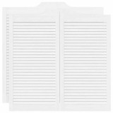 Cumpara ieftin Usi batante cu jaluzele, 2 perechi, alb, 100x100 cm