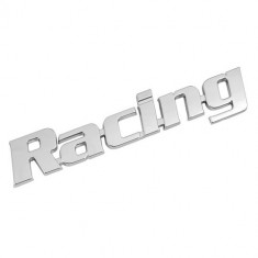 Emblema auto RACING (reliefata 3D) - cu banda adeziva