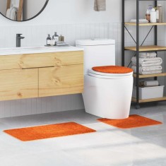 vidaXL Covoraș de baie 3 pcs Portocaliu 50 x 50 cm Polipropilenă