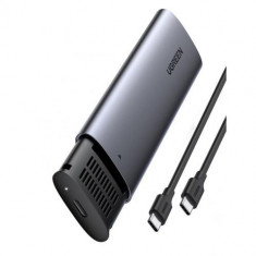 RACK extern Ugreen "CM400" pt SSD M.2 NVMe SATA compatibile cu form factor 2280, 2260, 2242 si 2230, cablu inclus de 50 cm USB Type-C la USB Type-C, 1