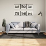 vidaXL Covor ISTAN, cu fire &icirc;nalte, aspect lucios, antracit, 100x200cm