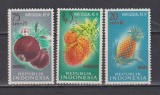 INDONEZIA 1961 FRUCTE MI.320-322 MNH