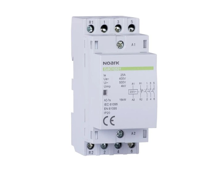 Contactor modular 25A 4ND Ex9CH25 230V Noark 102412