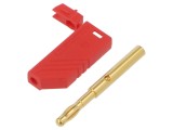 Mufă Banană 4mm 24A 60VDC Roșie Aurită