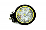 Proiector LED CH07-02 rotund 27W cu angel eyes ALB, Spot Beam 30&deg; 12/24V​ LW015