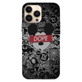 Husa compatibila cu Apple iPhone 13 Mini model Dope Mickey Mouse, Silicon, TPU, Viceversa, Transparent, Carcasa