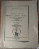 NICOLAE POPEA-DISCURS RECEPTIUNE LA ACADEMIA ROMANA:ANDREIU BARON DE SAGUNA/1900