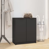 vidaXL Pantofar, negru, 59x35x70 cm, lemn compozit