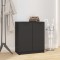 vidaXL Pantofar, negru, 59x35x70 cm, lemn compozit