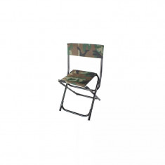 Scaun pliabil pentru camping, gradina, pescuit, Verk Group, model camuflaj, 36.5x29x64 cm