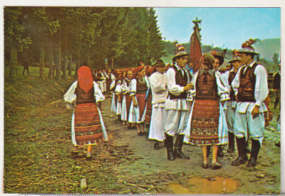 bnk cp Alai de nunta din Lapus. Festivalul de la Stoiceni - Vedere - uzata foto