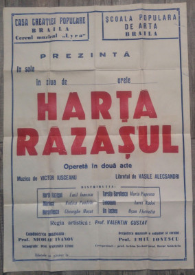 Harta Razasul/ afis opereta, Braila, Cercul muzical Lyra foto