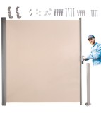 Copertina laterala retractabila pe terasa sau gradina, 180 x 400 cm, Bej