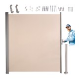 Copertina laterala retractabila pe terasa sau gradina, 180 x 400 cm, Bej
