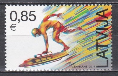 Letonia 2014 - Jocurile Olimpice de Iarnă - Soci, MNH foto