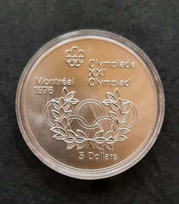 5 Dollars &amp;quot;Olympic&amp;quot; 1974, Canada - UNC, G 4128 foto