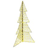 VidaXL Brad de Crăciun cu 240 LED Alb cald 180 cm Ratan 42019222