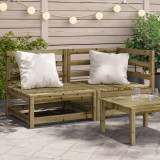 VidaXL Canapea de grădină cu 2 locuri, lemn de pin impregnat